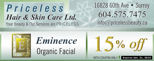 Eminence Organic Facial 15 Off At Priceless Hair Skin Care Ltd 