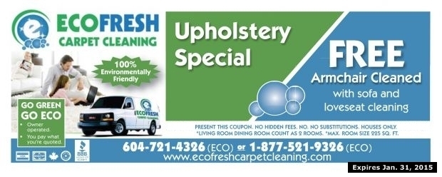 Upholstery Special At Ecofresh Carpet Cleaning Home Garden